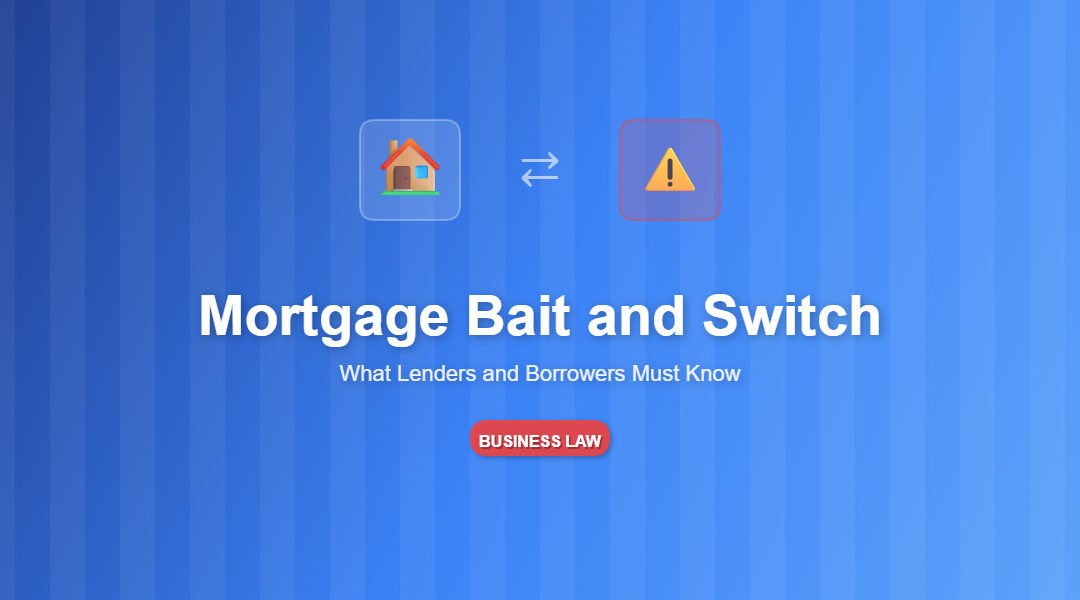 Mortgage Bait and Switch: What Lenders and Borrowers Must Know