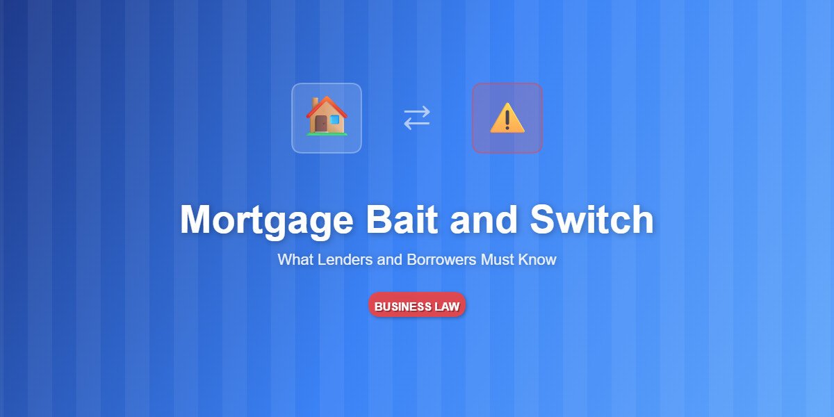 Mortgage Bait and Switch: What Lenders and Borrowers Must Know
