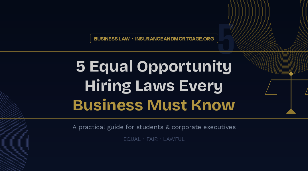 5 Equal Opportunity Hiring Laws Every Business Must Know