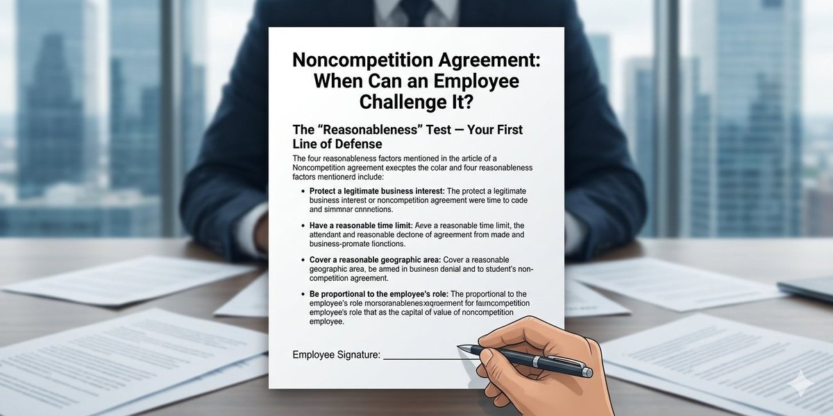 Noncompetition Agreement: When Can an Employee Challenge It?